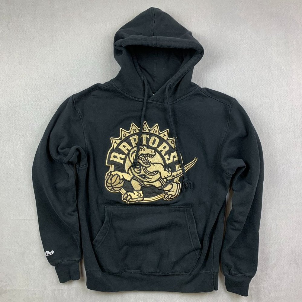 Mitchell & Ness Black and Gold Embroidered Raptors Hoodie